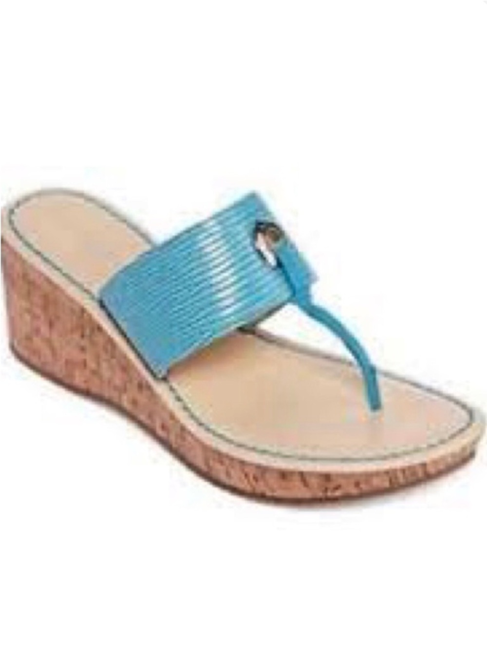 LIZ CLAIBORNE Lively Aqua sandal slip on thongs 5